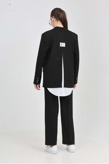 0300-140-176 ЧЁРНЫЙ КЛАССИЧЕСКИЙ КОСТЮМ СТАНДАРТНОГО КРОЯ