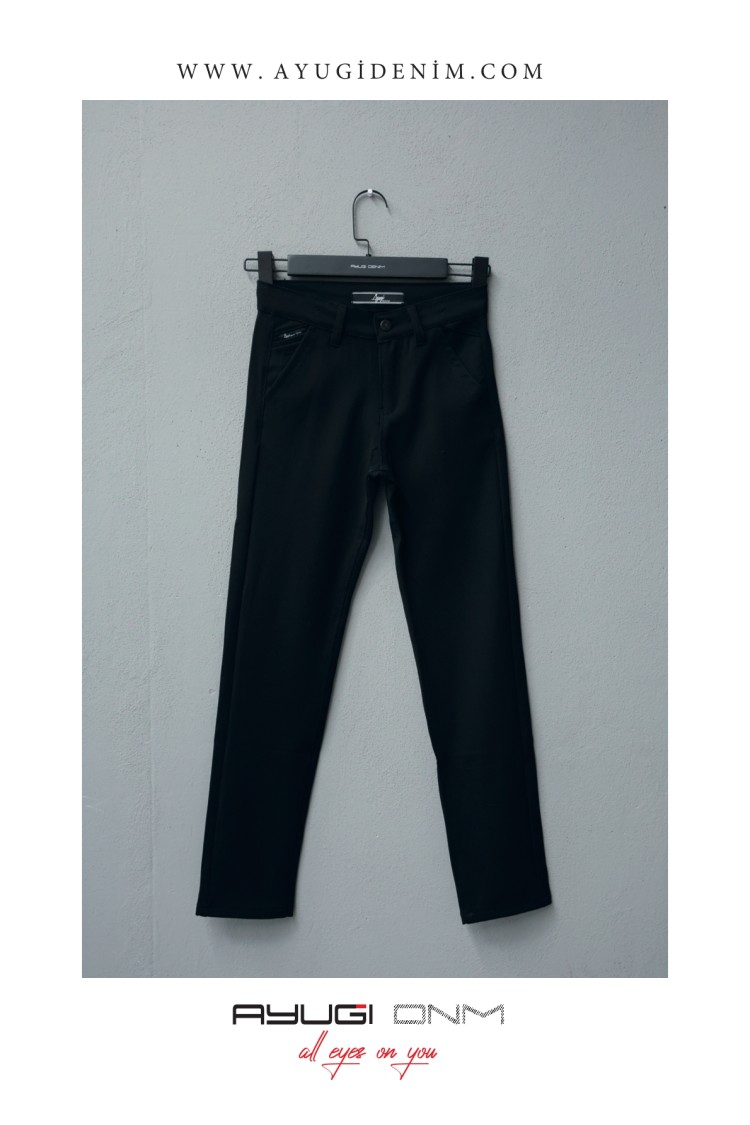 1112-122-146 ПЛОТНЫЕ БРЮКИ ИЗ ГАБАРДИНОВОЙ ТКАНИ