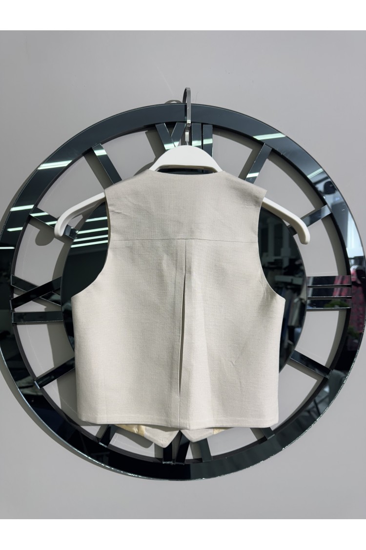 17207-134-164 ЛЬНЯНОЙ ЖИЛЕТ НА ЗАКАЗ