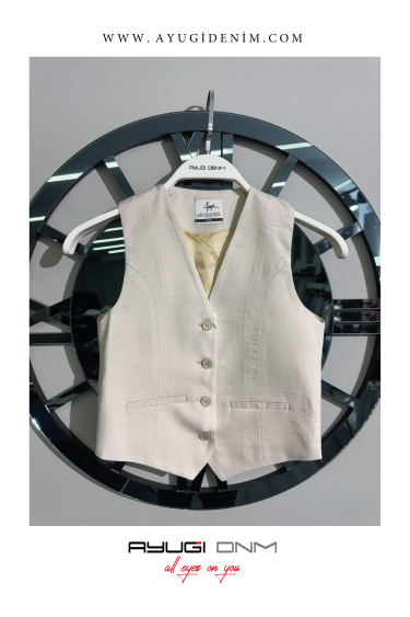 17207-134-164 ЛЬНЯНОЙ ЖИЛЕТ НА ЗАКАЗ