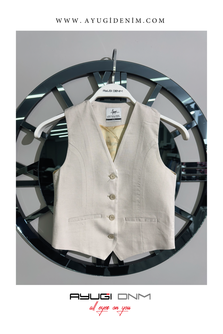 17207-134-164 ЛЬНЯНОЙ ЖИЛЕТ НА ЗАКАЗ