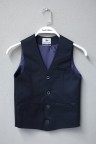 17237-110-164 ТЕМНО-СИНИЙ ЖИЛЕТ ИНДИВИДУАЛЬНОГО ПОШИВА НА ПУГОВИЦАХ