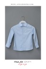 18108-128-152 СИНАЯ РУБАШКА С ДЛИННЫМ РУКАВОМ