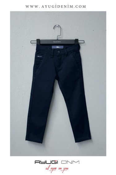 5292-152-176 БРЮКИ ИЗ ТКАНИ SEASON С 5 КАРМАНАМИ ТЕМНО-СИНИЕ