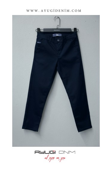 3342-140-176 ТЕМНО-СИНИЕ БРЮКИ ОВЕРСАЙЗ