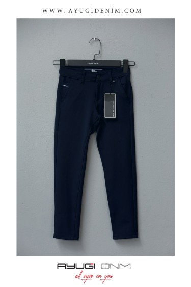 3361-176-188 БРЮКИ НОРМАЛЬНОГО РАЗМЕРА С ТЕМНО-СИНИМ ГАБАРДИНОМ РАДИУСОМ