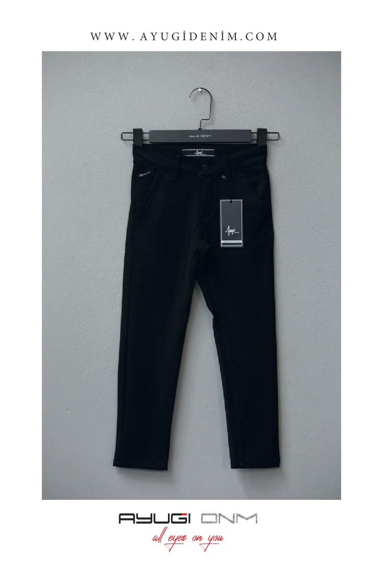 3363-122-146 БРЮКИ НОРМАЛЬНОГО РАЗМЕРА НОРМАЛЬНОГО РАЗМЕРА, ЧЕРНЫЕ БРЮКИ ИЗ ТКАНИ ГАБАРДИНА РАДИУСА