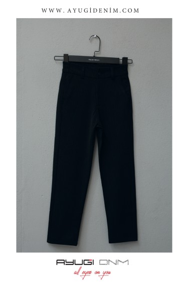 5342-152-176 ЛЕГКИЕ БРЮКИ С КАРМАНАМИ ЧЕРНОГО УЗОРА