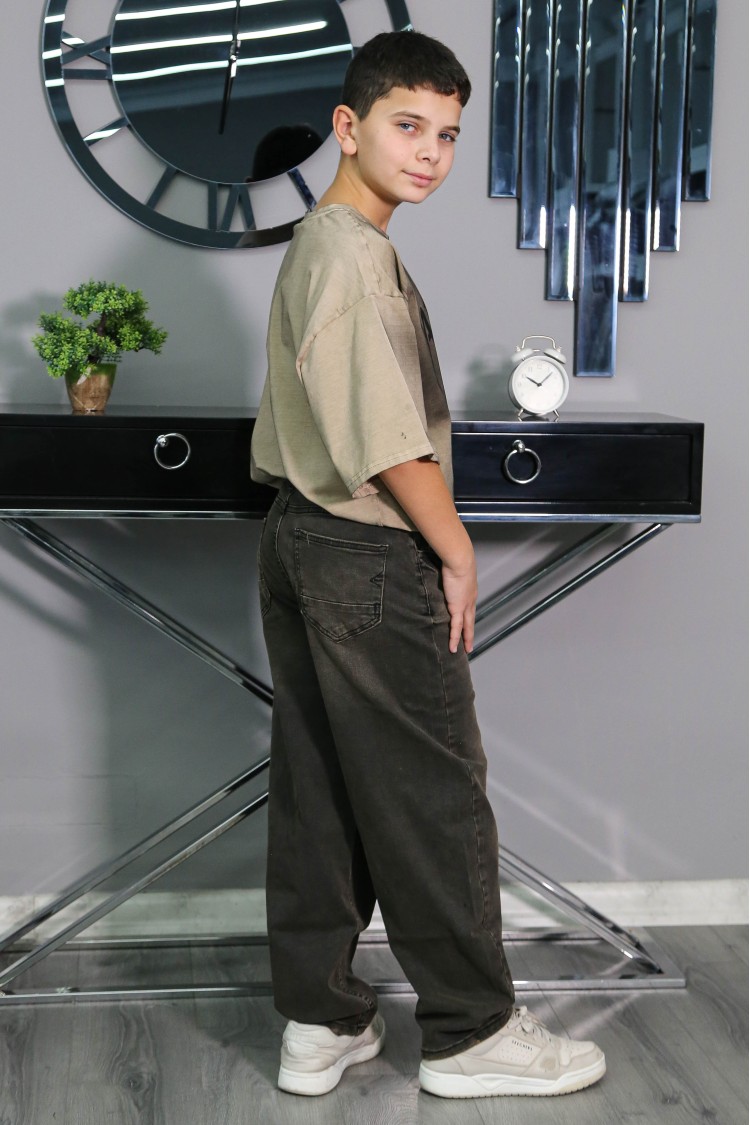 5453-146-170 ЧЁРНЫЕ ДЖИНСЫ BAGGY КРОЯ