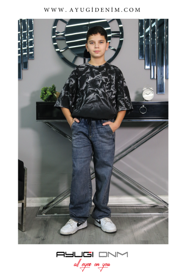 5454-140-170 LACİVERT KOT PANTOLON 