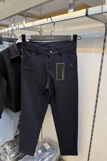 5487-140-170 ЧЁРНЫЕ БРЮКИ С УЗОРОМ