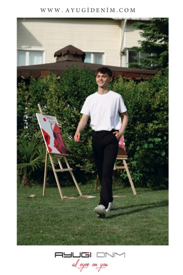 5487-140-170 ЧЁРНЫЕ БРЮКИ С УЗОРОМ