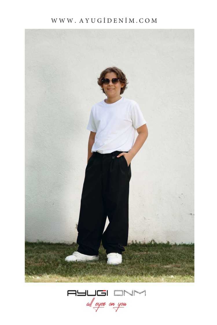 5502-146-176 МАЛЬЧИК ЧЁРНЫЙ ГАБАРДИН БРЮКИ