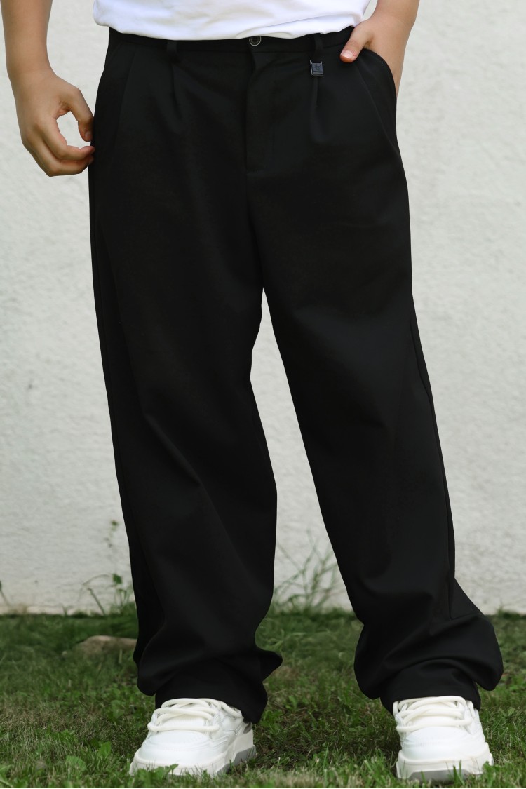 5502-146-176 МАЛЬЧИК ЧЁРНЫЙ ГАБАРДИН БРЮКИ