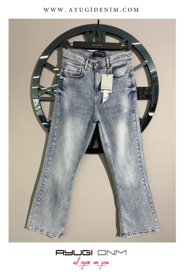 5528-134-164 МУЖСКИЕ ЦВЕТНЫЕ БРЮКИ СВОБОДНОГО КРОЯ ТЕМНО-СИНЕГО ЦВЕТА