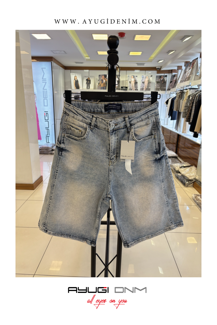 5529-140-170 ДЖИНСОВЫЕ ШОРТЫ БЕРМУДА