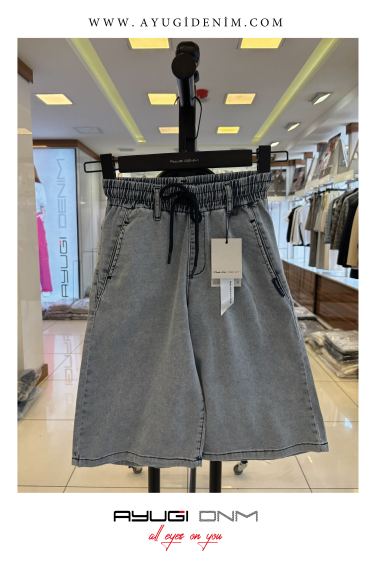 5530-128-164 ÖZEL DİKİM KOT ŞORT