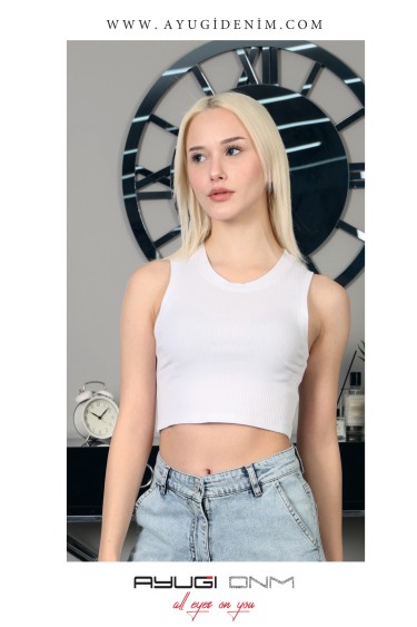 7317-134-164 СПЕЦИАЛЬНОГО ПОШИВА КРОП БЕЛЫЙ