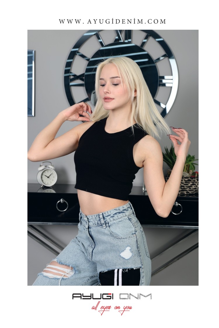 7317-134-164 СПЕЦИАЛЬНОГО ПОШИВА КРОП ЧЁРНЫЙ