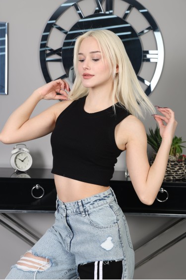 7317-134-164 СПЕЦИАЛЬНОГО ПОШИВА КРОП ЧЁРНЫЙ