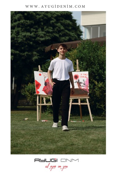 7341-128-152 СПОРТИВНЫЕ БРЮКИ ИНДИВИДУАЛЬНОГО ПОШИВА С ПРИНТОМ НА КАРМАНЕ