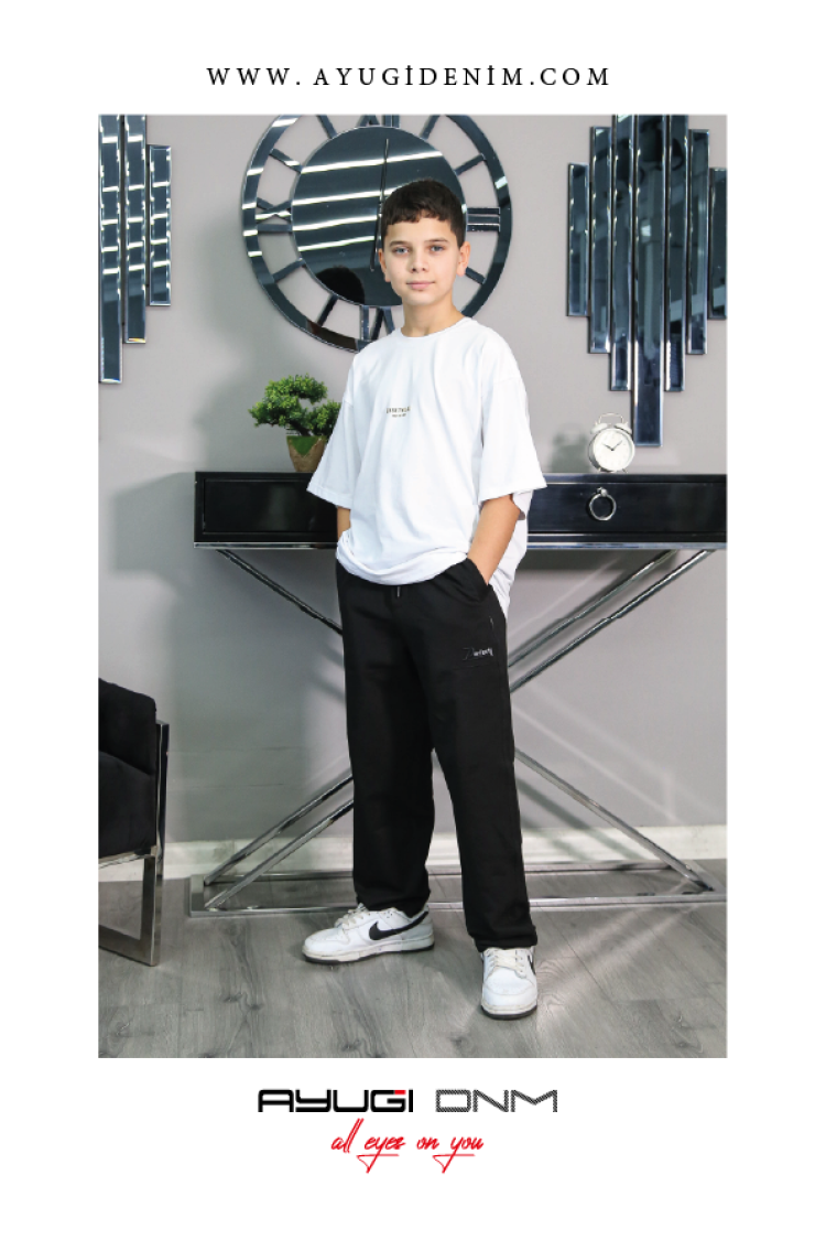 7344-140-170 ЧЁРНЫЕ ДЖИНСЫ BAGGY КРОЯ