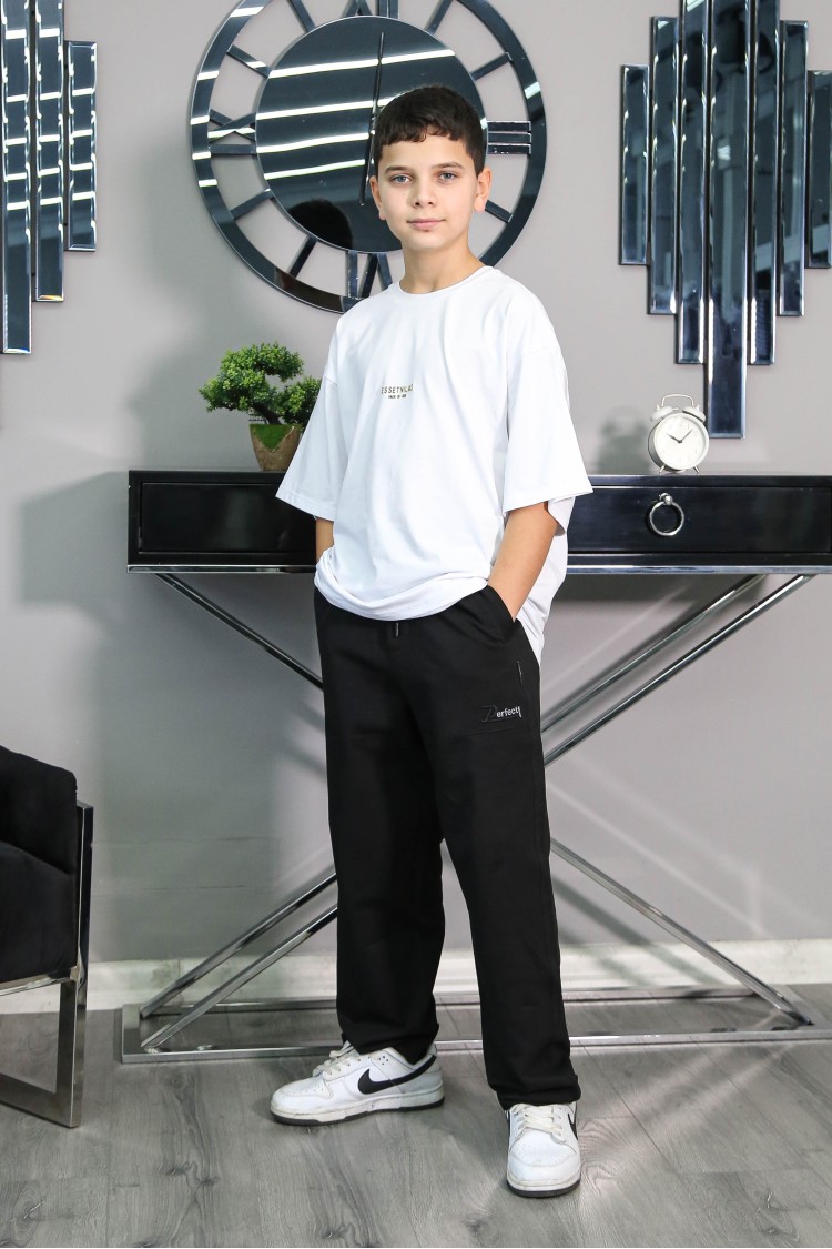 7344-140-170 ЧЁРНЫЕ ДЖИНСЫ BAGGY КРОЯ