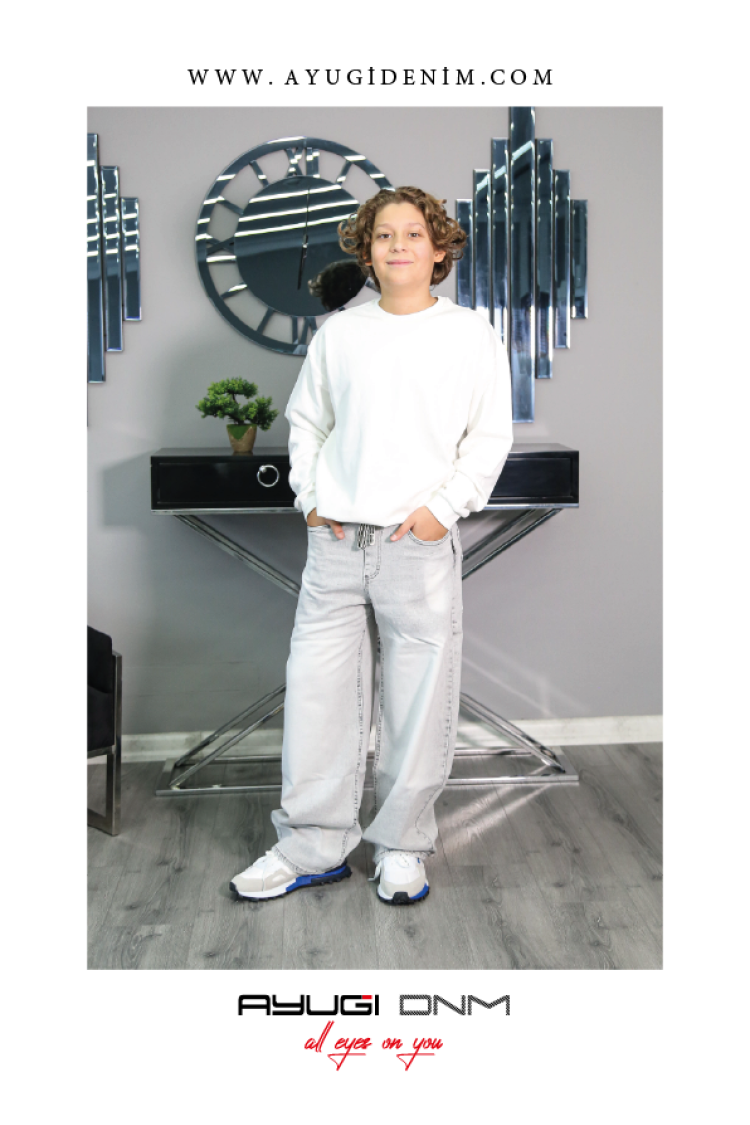 7356-140-170 БЕЖЕВЫЙ ОДНОТОННЫЙ ДЖЕМПЕР С ДЛИННЫМ РУКАВОМ