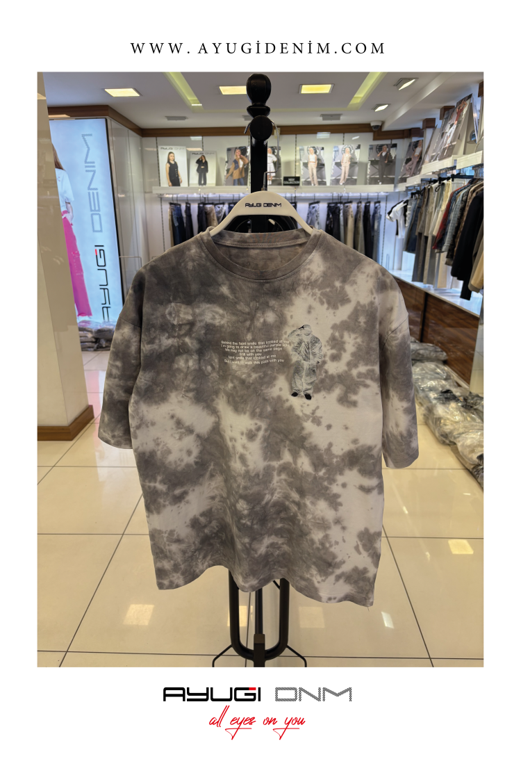 7369-140-164 БЕЖЕВАЯ ОВЕРСАЙЗ ФУТБОЛКА С НАДПИСЬЮ