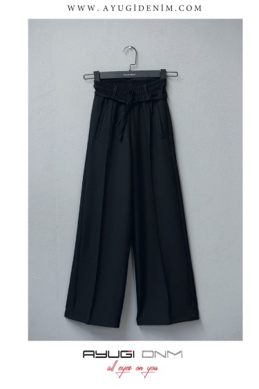 9385-146-170 ЧЕРНЫЕ БРЮКИ НА ЭЛАСТИКЕ