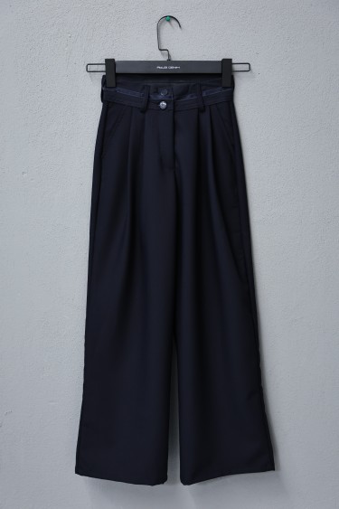 9502-134-164 ТЕМНО-СИНИЕ БРЮКИ ИЗ ТКАНИ