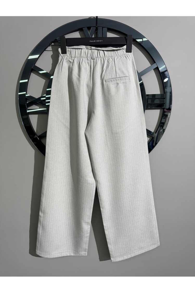 9576-134-164 СПЕЦИАЛЬНО СИДЯЩИЕ БРЮКИ В ПОЛОСКУ С РИСУНКОМ НА ПОЯСИИ