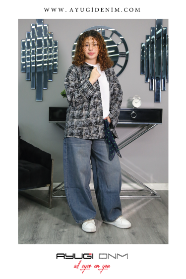 9629-134-164 LACİVERT BAGGY KALIP KOT PANTOLON