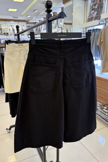 9650-134-164 ЧЁРНЫЕ ДЖИНСОВЫЕ ШОРТЫ БЕРМУДЫ