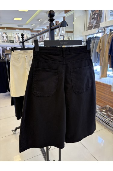 9650-134-164 ЧЁРНЫЕ ДЖИНСОВЫЕ ШОРТЫ БЕРМУДЫ