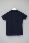 7188-146-170 SİYAH KISA KOL ÇİZGİSİZ POLO YAKA T-SHIRT