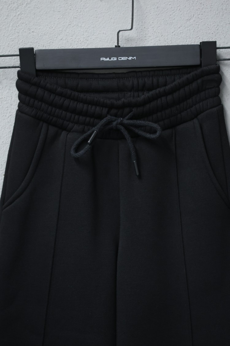 7235-134-164 БРЮКИ ЧЕРНЫЕ ТРУБНЫЕ СВЕЧИ ПРИЧЕСАННЫЕ